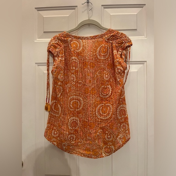 Anthropologie Terra Shirred Blouse Size S - Picture 4 of 10